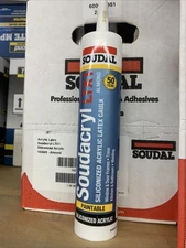 Soudal Soudacryl Ltx1 Siliconized Acrylic Latex Caulk 10 Oz Almond Color 