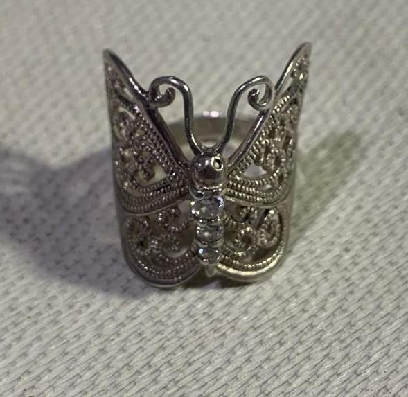 Sterling Silver Butterfly Ring Size 7.5 Elegant & Dainty Jewelry