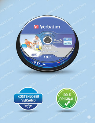 Verbatim BD-R 25GB 10er-Pack Blu-Ray-Rohlinge - Premium Speicherkapazität