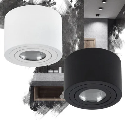 Aufbau Leuchte Decken Lampe LED 5W optional dimmbar Bad Außen 230V MILAN-S IP44 - Bild 1 von 4
