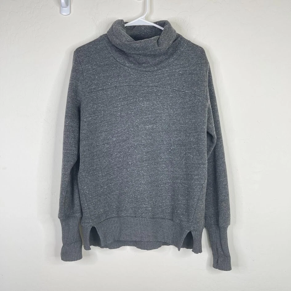Alo Yoga Womens Size S/M Haze Funnel Turtleneck Sweatshirt Gray Athleisure Cozy - Image 2 of 4