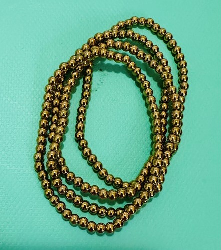 Beaded 14k Gold Plated Stretch Bracelets - Bild 2 von 3