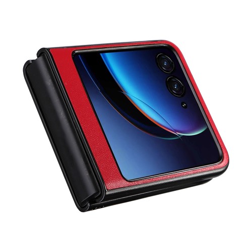 Für Motorola Moto Razr 40 Ultra Sturzschutz Glatt PU Leder Stoßfest Hülle - Bild 59 von 84