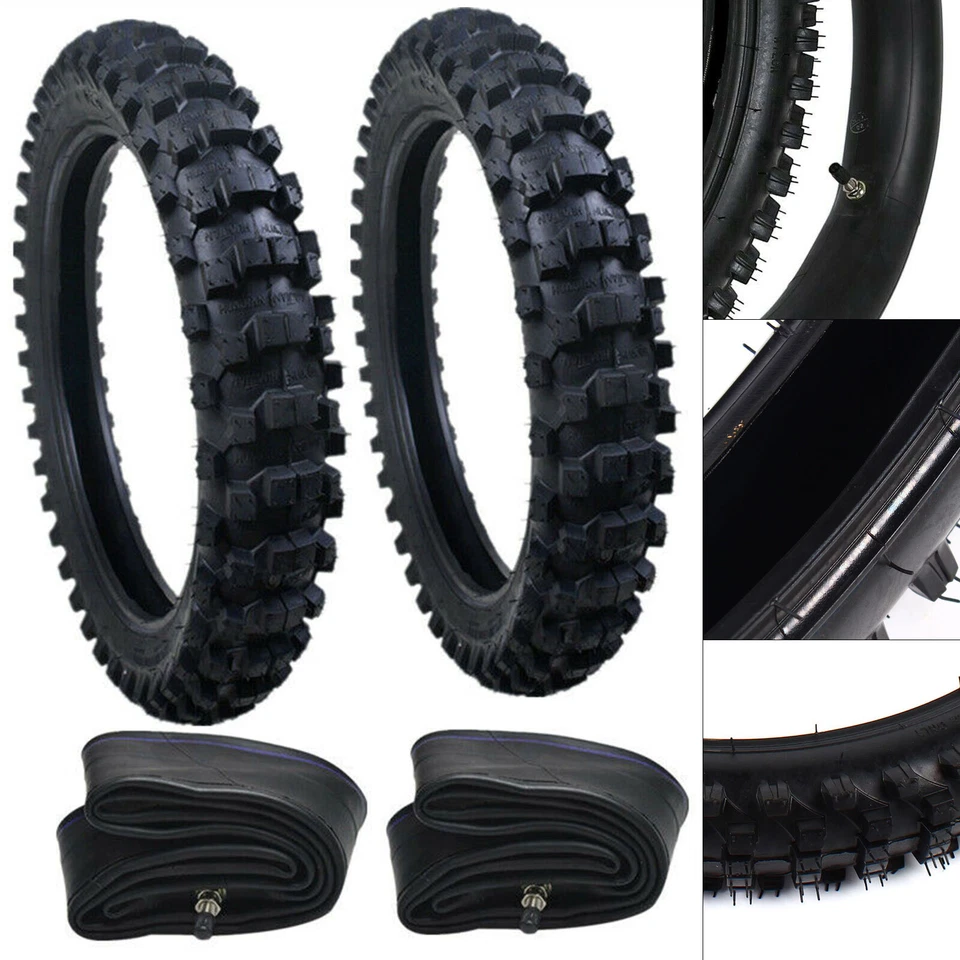 70/100-19 & 90/100-16 Front & Rear Tires Tubes For Honda CRF150F CRF110F KX100 Foto 3 de 4