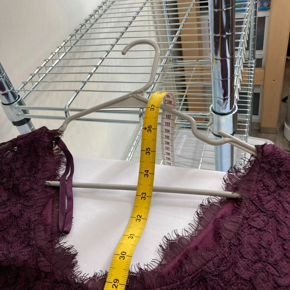 Vestido Vaina Diane Von Furstenberg Romántico Púrpura Encaje Talla 10 Fiesta Dinero Antiguo Foto 3 de 4