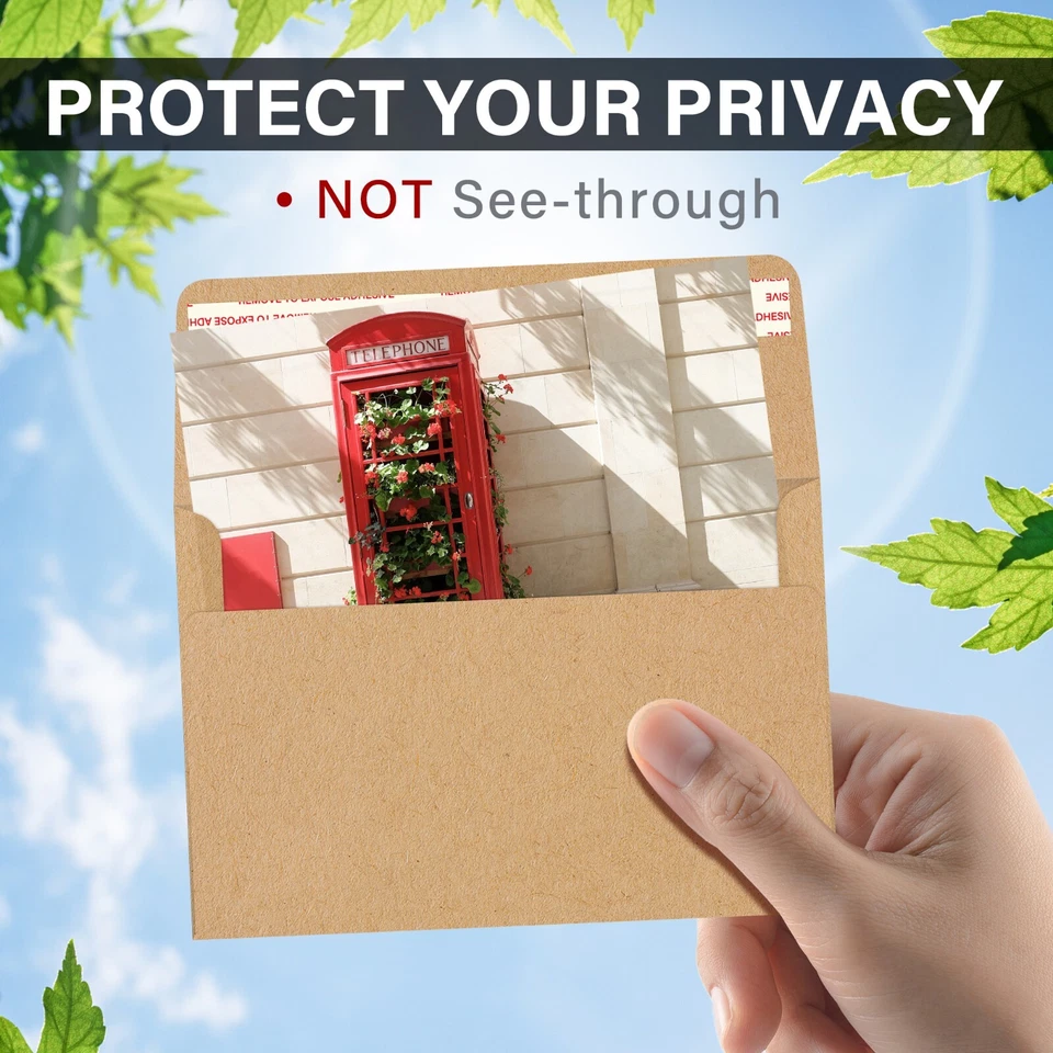 450 Invitation Envelopes Brown Kraft A7 5.25" x 7.25 for 5x7 Photos Wedding Card - Image 4 of 4