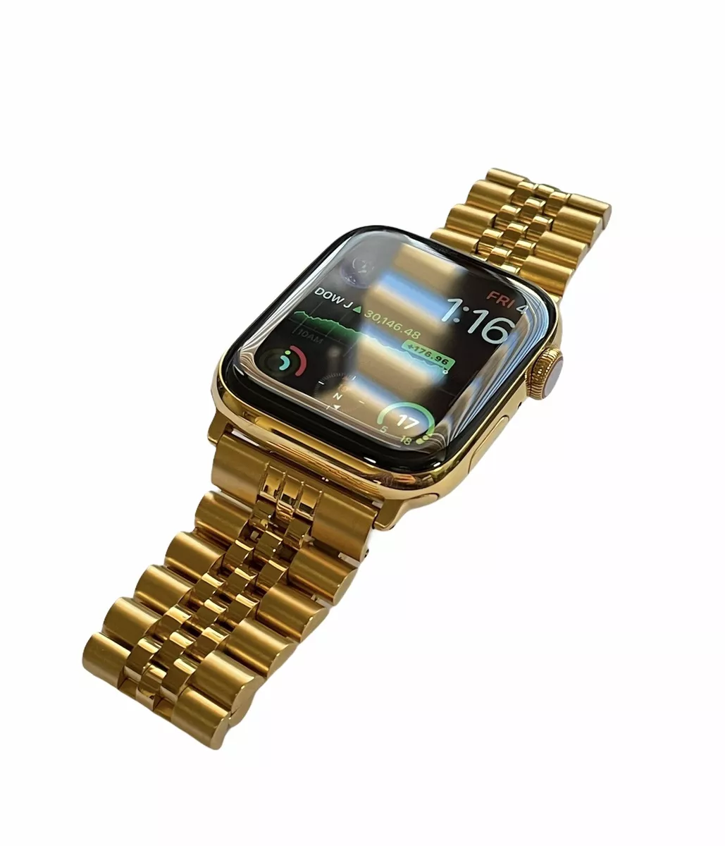 Custom 18K Gold Plated 45MM Apple Watch SERIES 7 Louis Vuitton