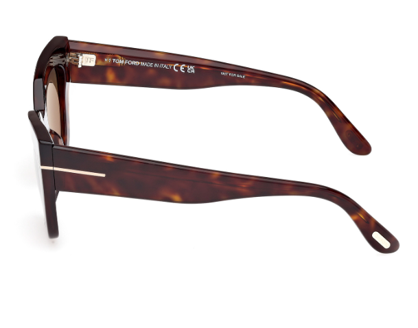 Tom Ford Athena FT1190 52H Cat Eye Sunglasses - Havana\\Brown Polarized TomFord Athena FT1190 52H Dark Havana/Brown Polarized Cat  main image 2