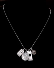 Lucky Brand Silver-Tone Good Luck Charm Necklace J0