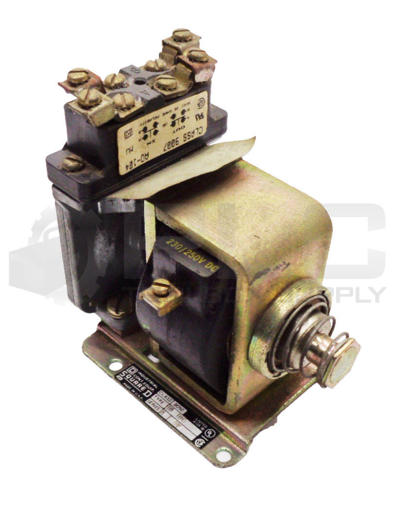 SQUARE D 9050 HO 10D /A TIMER W/4491-S1-W37 230/250VDC W/9007 AO