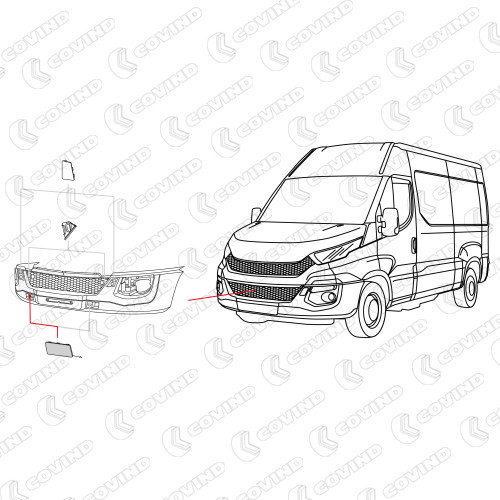 Iveco Daily front bumper cover RH 5801630222 | eBay 