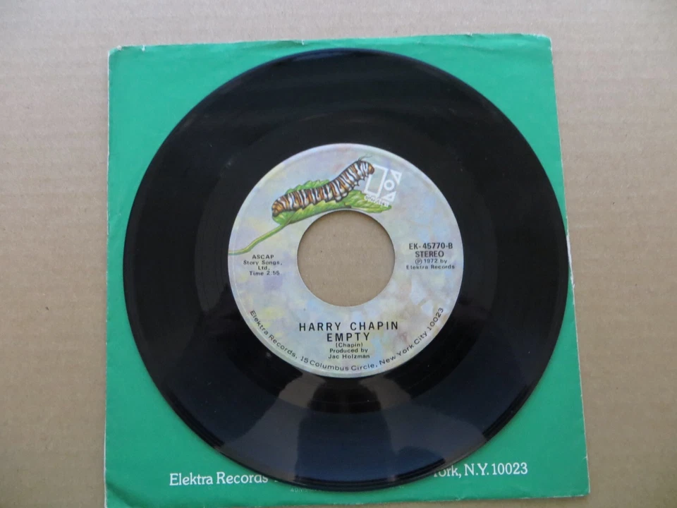 Harry Chapin – Taxi / Empty - 1972 - Elektra EK-45770 7" Single VG+/Generic - Image 4 of 4