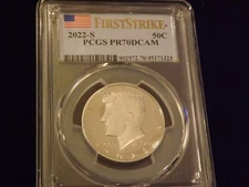2022-S   Half Dollar      First Strike     PCGS   PR 70