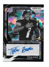 2022 Pro Set RC Auto Black & White Cracked Ice Tyler Badie Denver Broncos #3/10