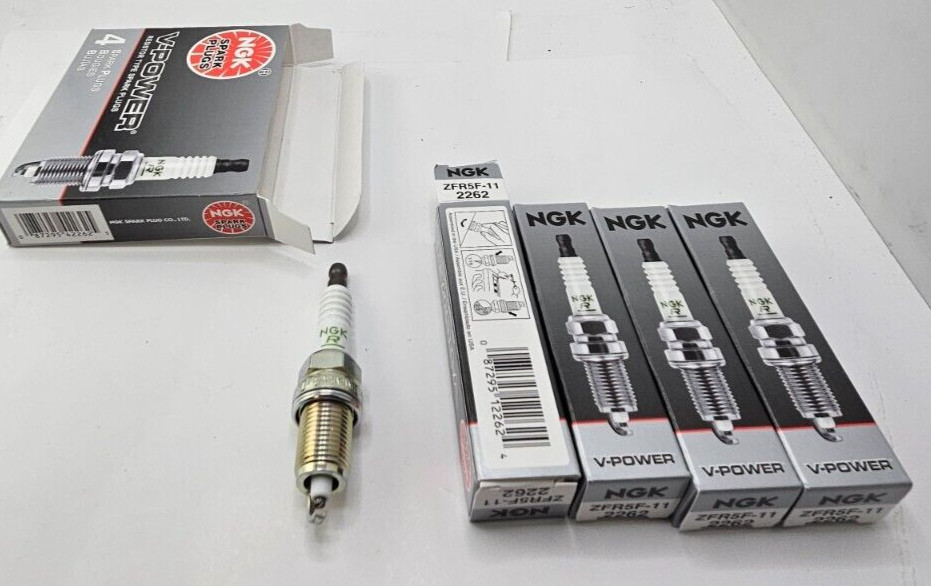 QTY 4 NGK Spark Plug V-Power ZFR5F-11 2262 for 07-12 Dodge Caliber 1.8L