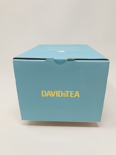 DAVIDS TEA The Perfect Tea Mug 12oz Glass Snowflakes & Garland w/ Infuser & Lid - Picture 7 of 14