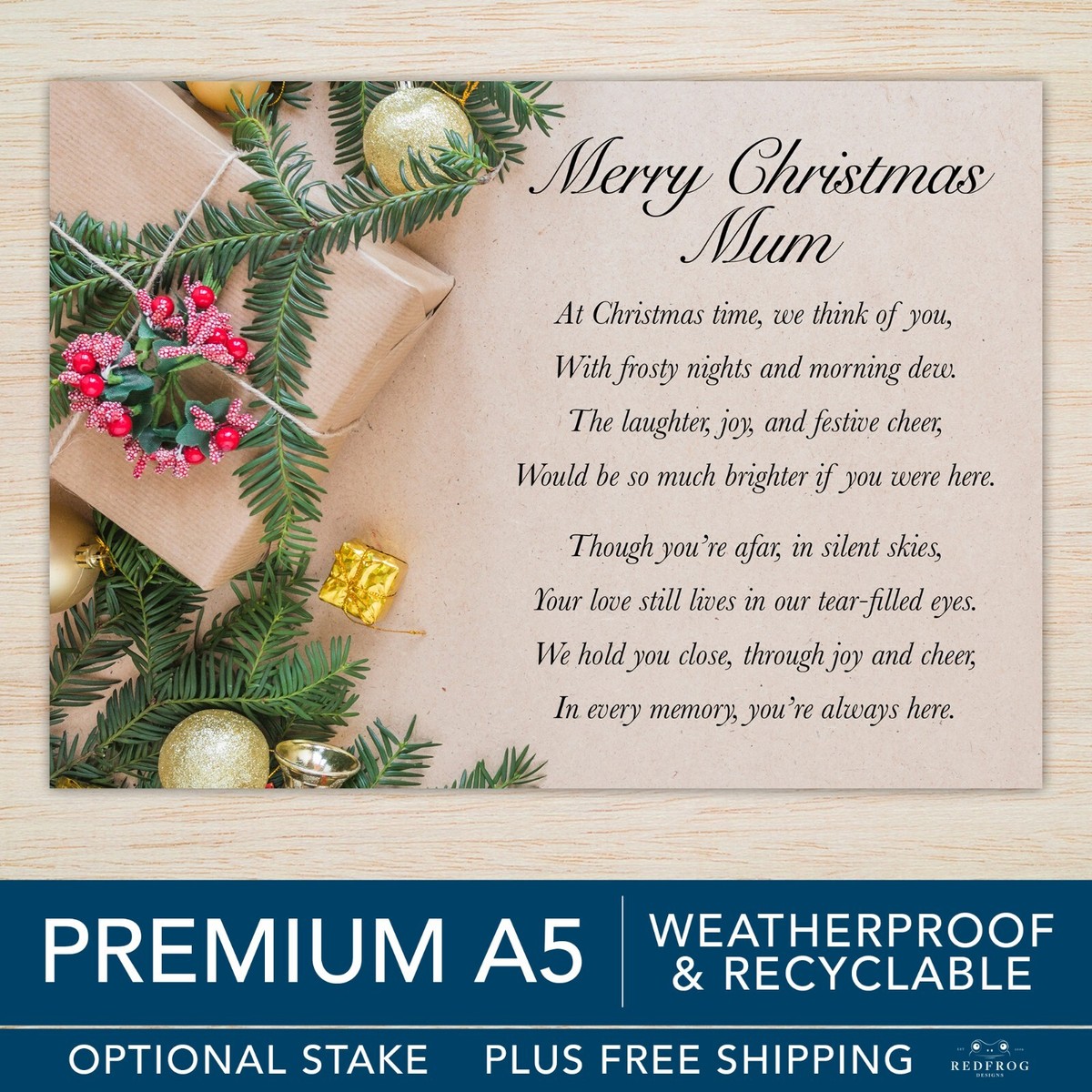 Christmas Card Merry Christmas To My Mum In Heaven Mum Christmas