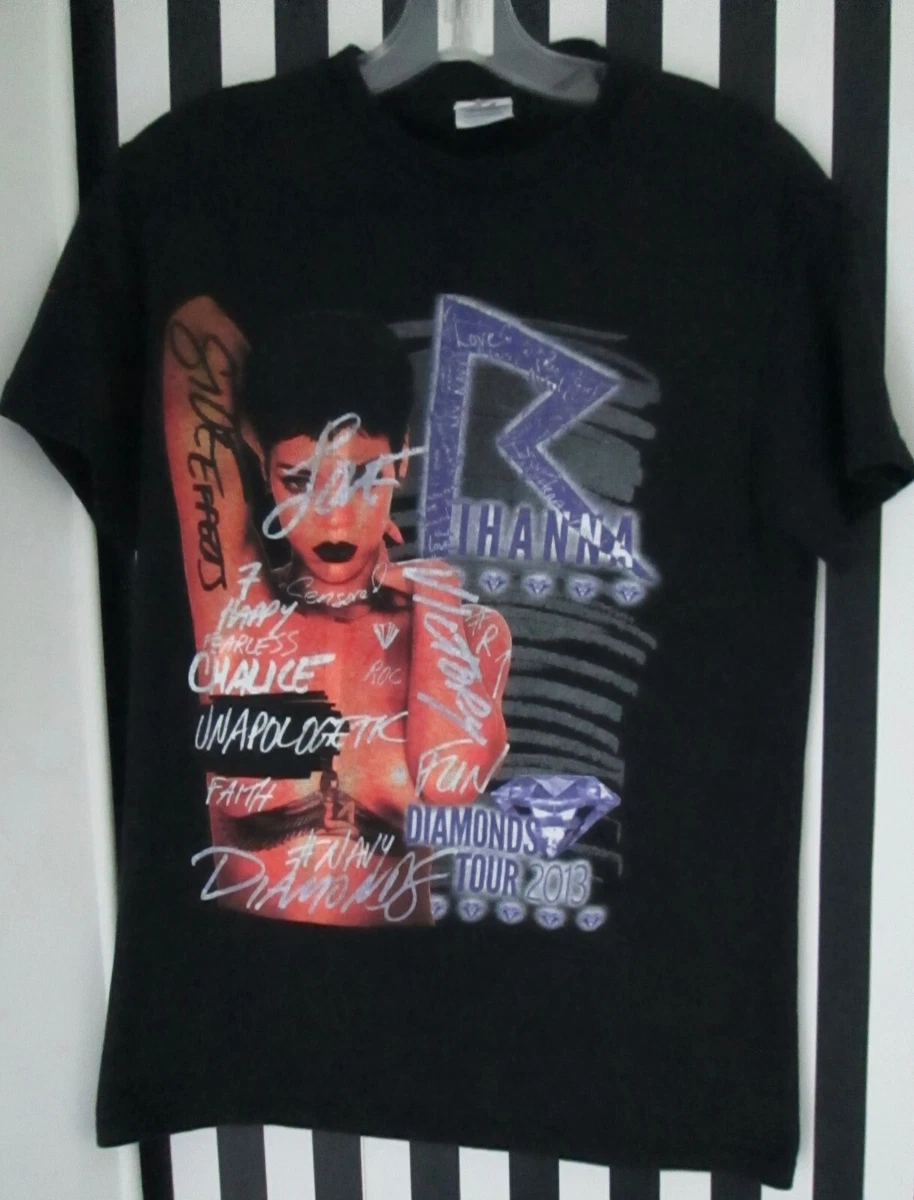 Rihanna A$AP Rocky diamonds 2013 tシャツ Rihanna - “Diamonds” World Tour 2013 - White Shirt - S | eBay