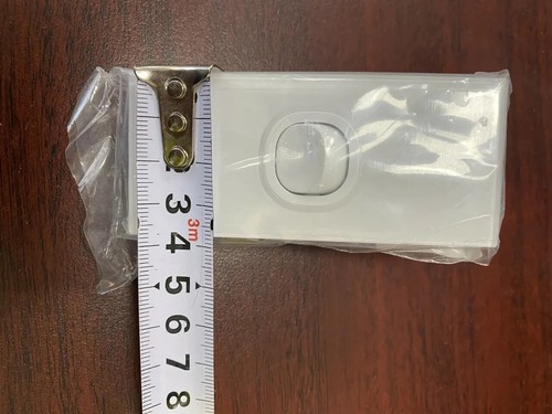 Lumex Silica White Glass Wall Light Switch Architrave Vertical 1 One Gang 16A - Picture 6 of 7