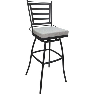 Outdoor or Indoor Bar Stool 30'' Seat - Jordan - White - Gray
