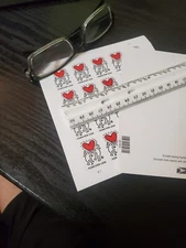 USPS Postage Stamps Sheet OF 20 First Class Letter Love Keith Haring