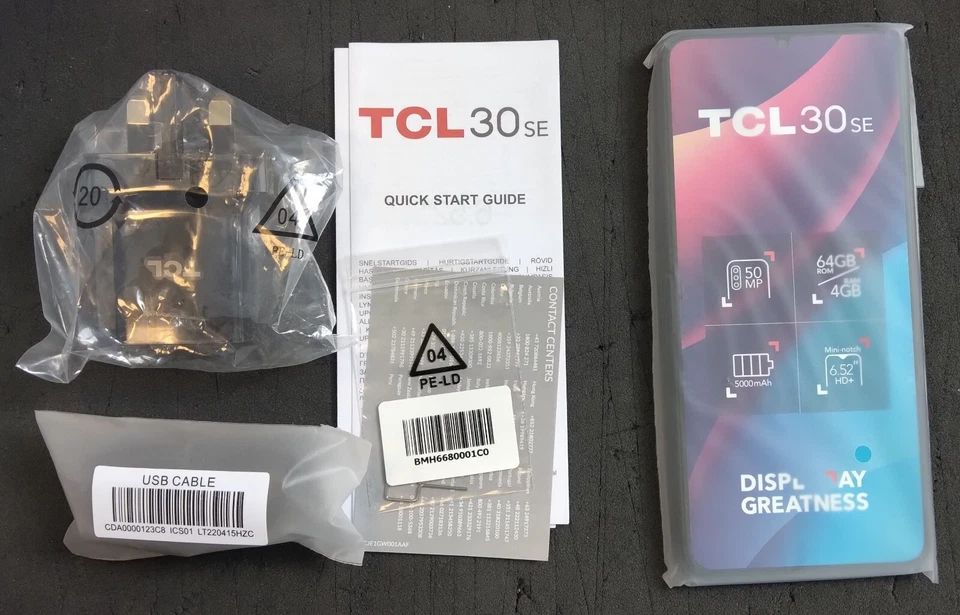 TCL 30 SE Space Grey 64GB/4GB Android Phone Unlocked New Opened - Image 3 of 3