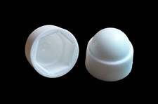 M6 (10mm) Bolt Nut Domed Cover Caps Plastic Hexagon / White