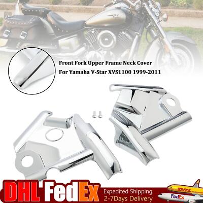Yamaha V Star 1100 Frame Neck Covers Chrome Motorcycle Frame Neck