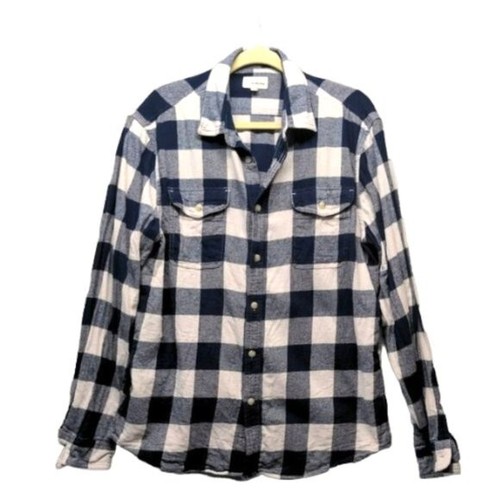 Sonoma Men Flannel Shirt LARGE Fall Winter Button-Up Pocket Casual Check