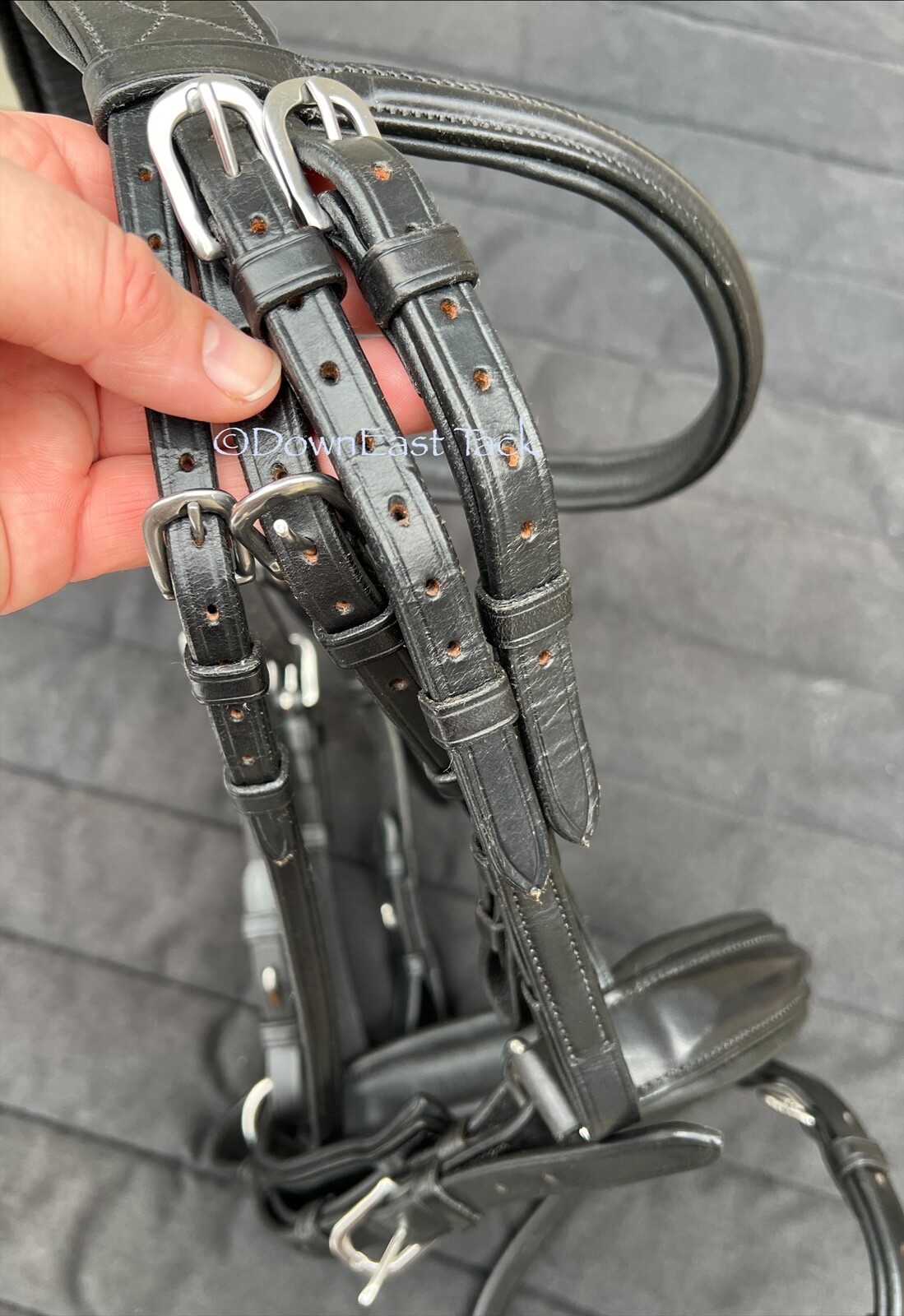 Cob-size ANTARES Original Design Dressage Double bridle - Lovely! Retail $600+