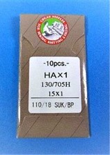 Organ Flat Shank 15x1BP Ball Point Sewing Machine Needles Size 110/18 6820-18