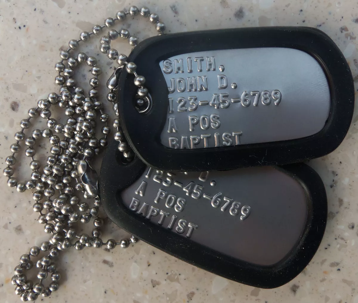 Personalized Military Dog Tags with Silencers; Custom Authentic Military  Dog Tags.