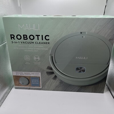 Mahli Robotic 3-in-1 Vacuum Cleaner for Hardwood Floor, Tiles, Carpet, Mint Teal