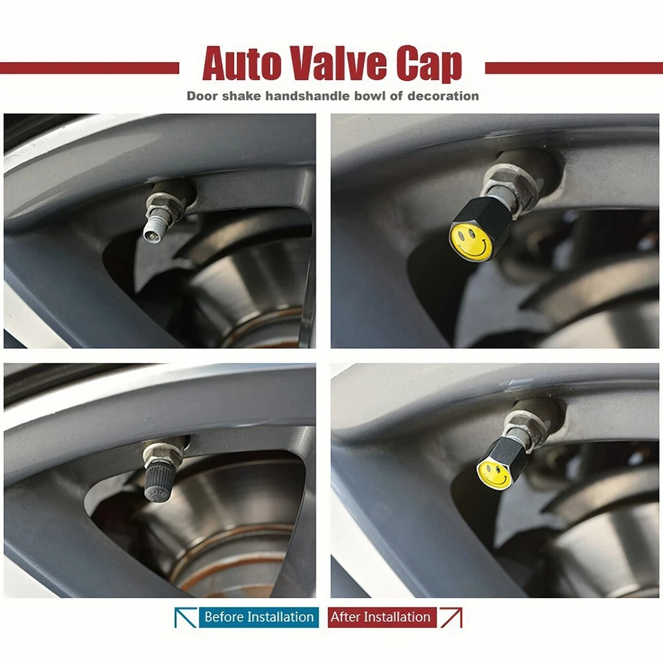 Car Wheels Tire Valve Dust Stem Air Cap Cover + Keychain Fit Chevrolet Sport - Image 2 of 4