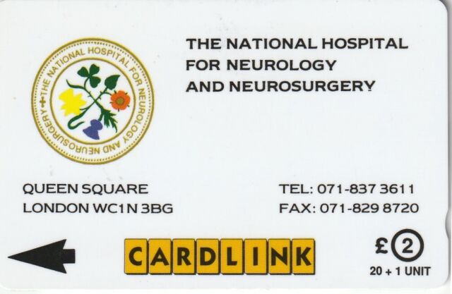 Cardlink Phonecard CLK017 National Hospital for Neurology & Neurosurgery used