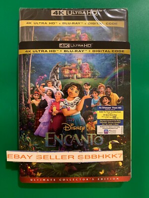 Disney ENCANTO 4K ULTRA HD + Blu-ray + Digital & MINT Slipcover New Free Shiping