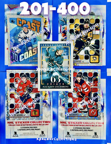 2025-26 Topps NHL Stickers 201-400 ~ You Pick