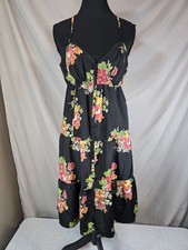 American Eagle Outfitters Black Floral Babydoll Dress Sz 10