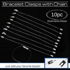 Stainless Steel Locking Bracelet Clasps - DIY Jewelry Supplies   Findings