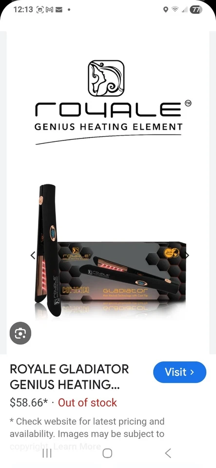 Royale Gladiator Genius Hair Revival Technology con rizador de punta fresca Foto 3 de 3