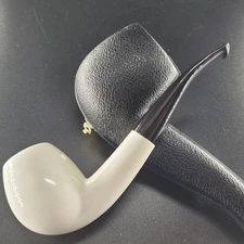 XLARGE Smooth apple meerschaum pipe handmade block meerschaum mastercarver Adnan
