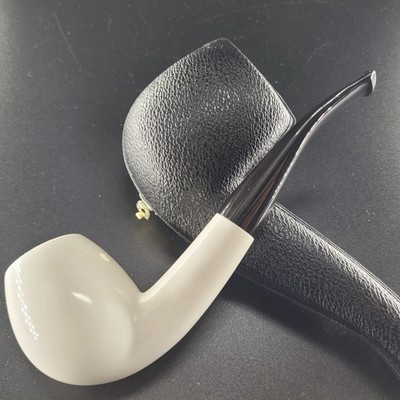 XLARGE Smooth apple meerschaum pipe handmade block meerschaum mastercarver Adnan