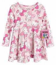 NWT Sanrio Pink Bows HELLO KITTY  MY MELODY Twirl Dress Toddler GIRLS  T kawaii