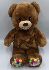Build A Bear Happy Birthday Brown Bear 15” Plush BAB Build-A-Bear EUC Balloons