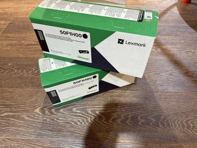 2 Sealed Genuine Lexmark  (50F1H00) Black Toner Cartridge MS310/410/510/610 New
