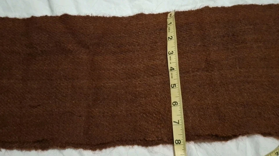 Bufanda de lana marrón rústico de colección Foto 4 de 4