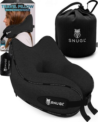 SNUGL Reisekissen Nackenkissen Memory Foam Reise Nackenkissen für Erwachsene Ideal