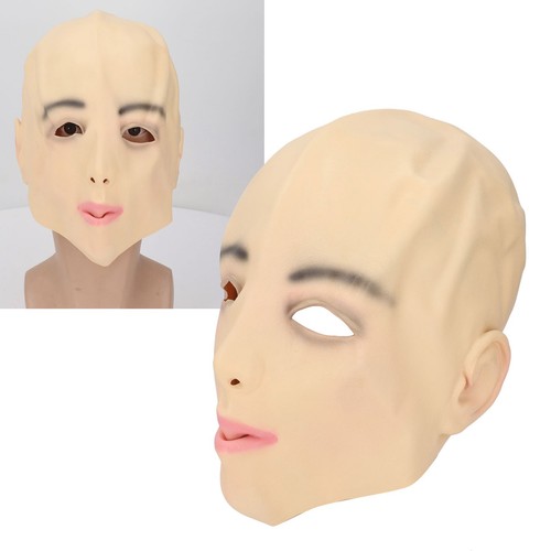 Full Head Female Latex Face Mund Augen Löcher Beauty Cover Lebense CHP - Bild 19 von 22