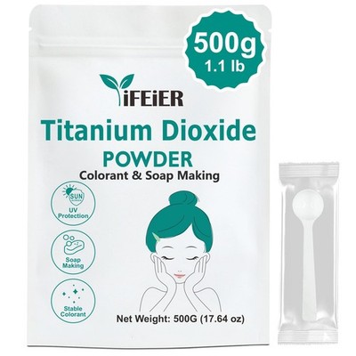 Titanium Dioxide 500g(1.1 lb) | Non-Nano Pure Titanium Dioxide for Soap Makin...