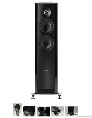 Sonus Faber Grand Piano Domus Floor standing Speakers Mint Cond Black Leather